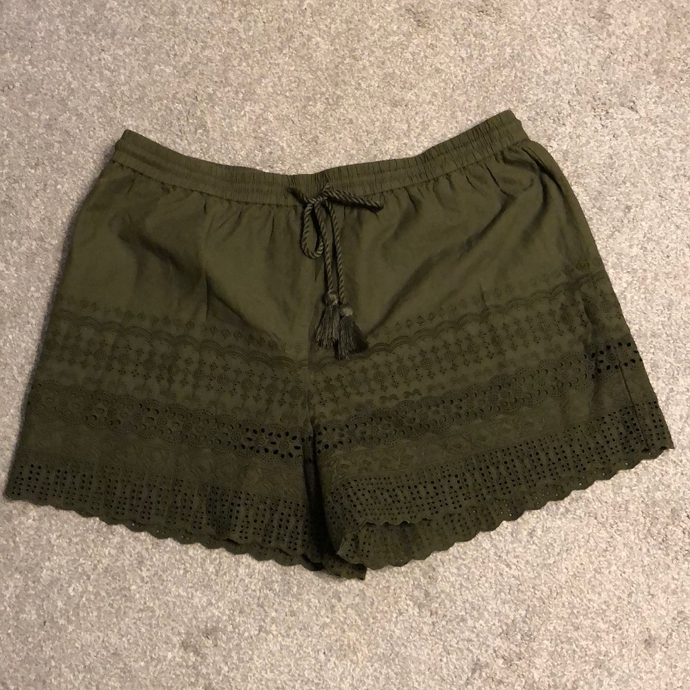 Olive green shorts